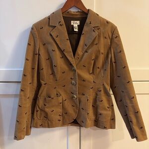 Lilly Pulitzer Tan Blazer with Embroidered Accents